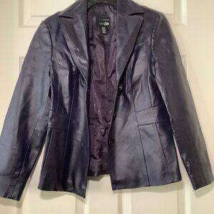 East 5th Womens Genuine Leather Purple Jacket